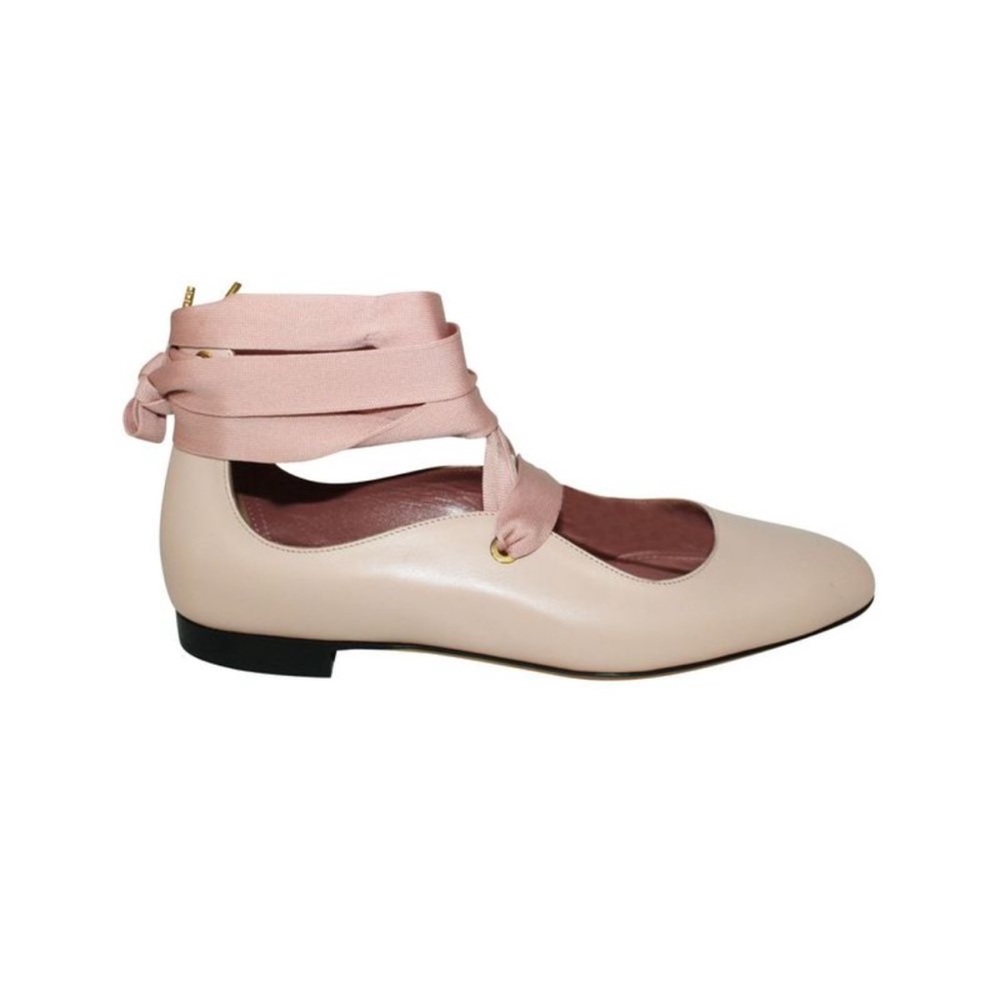 Bally Cream and Pink Flats Timeless Elegance - Picture 3 of 7